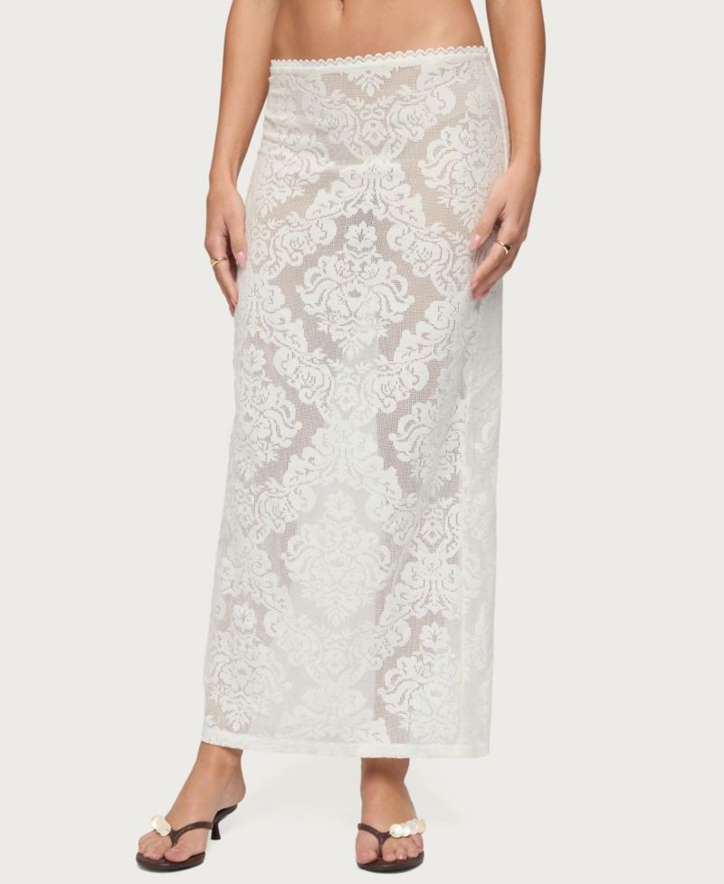 Women's Violette Sheer Lace Maxi Skirt