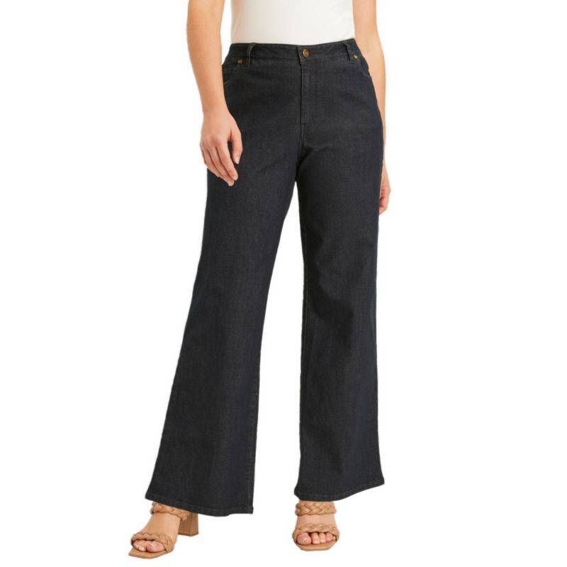 Women's June and Vie Curvie Fit Wide-Leg Jeans