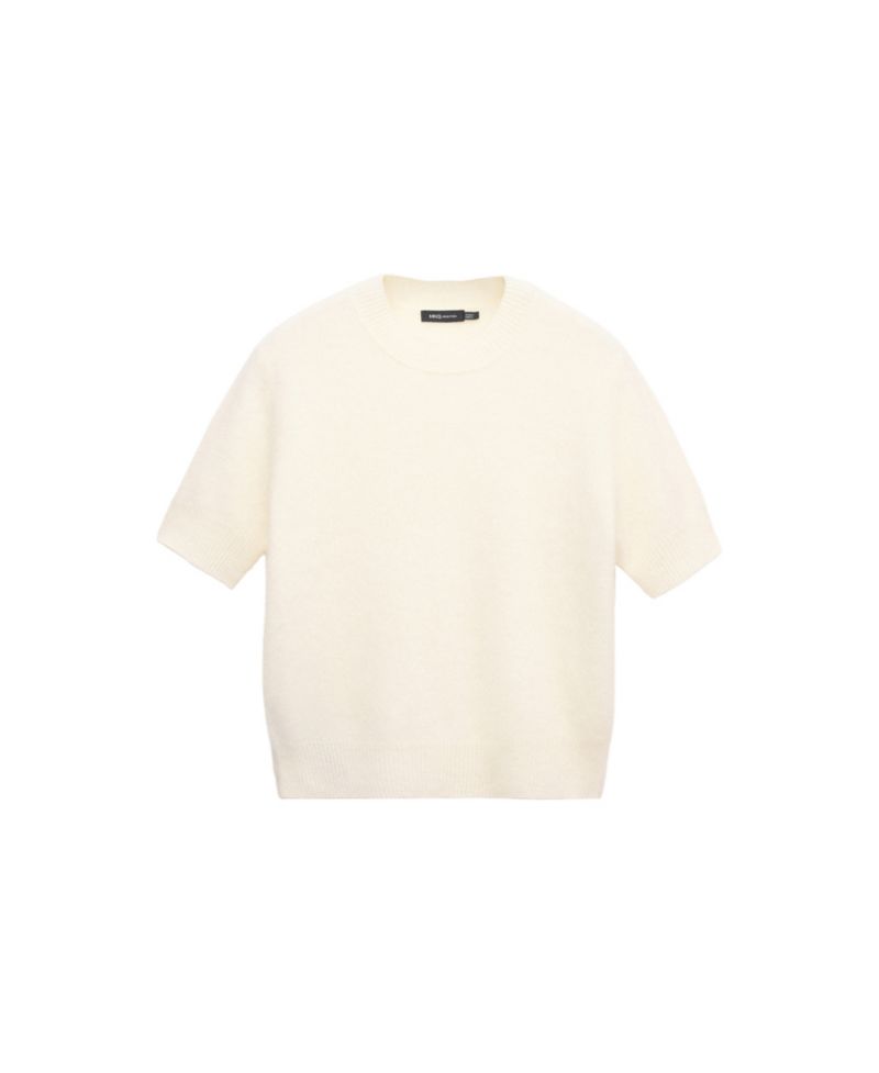 Women's Selection Wool Crewneck Short-Sleeved Sweater
