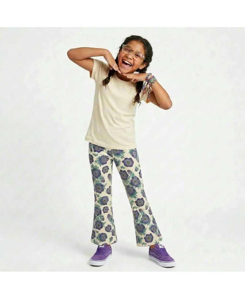 Girls Fair Trade Organic Cotton Flare Leggings Yoga Pant
