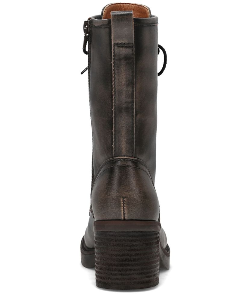Women's Fynn Block Heel Lace Up Combat Booties