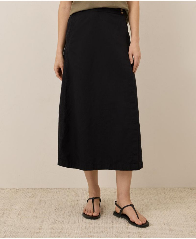 Women's Organic Cotton Canopy Linen Blend Wrap Skirt