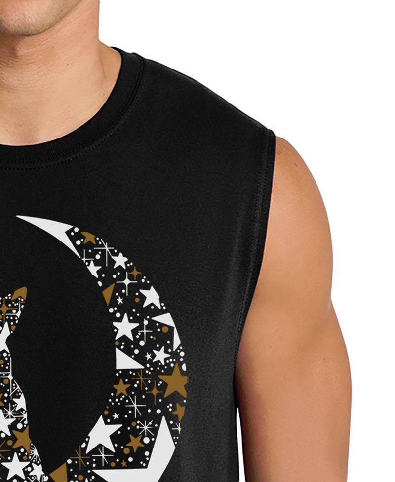 Men's Moon and Cat Graphic Tank Top