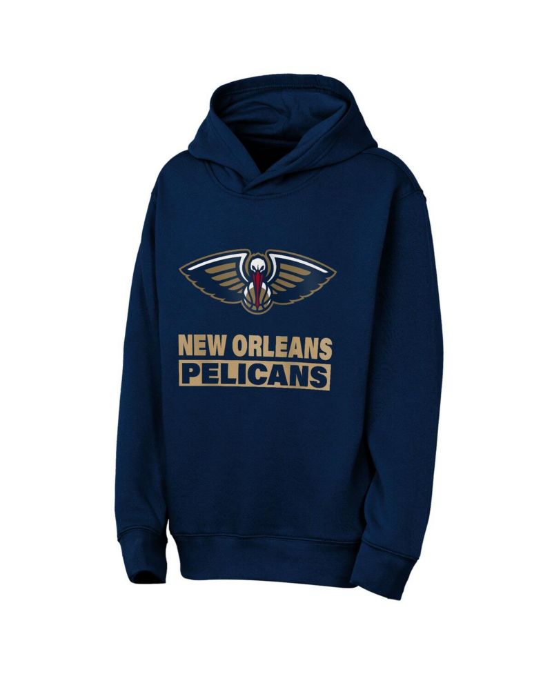 Big Boys and Girls Navy New Orleans Pelicans Back to the Basics Hoodie Sweatshirt