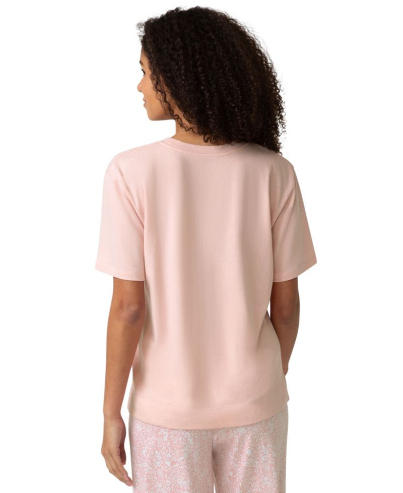 Women's Short-Sleeve Cotton Candied Boxy Pajama Top