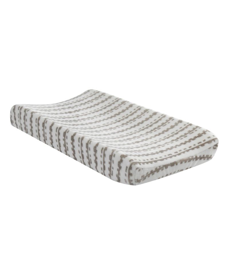 Baby Lambs and Ivy Urban Jungle Gray/White Changing Pad Cover