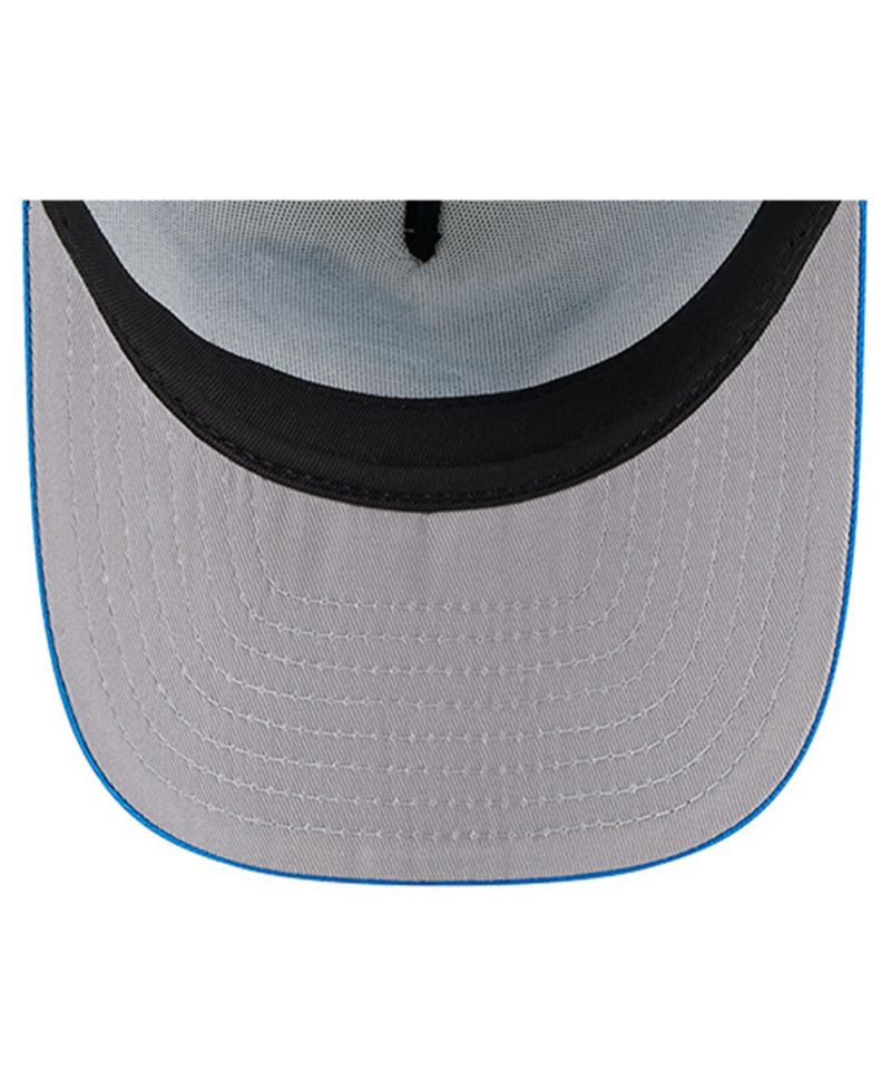Men's Cream/Blue Detroit Lions Banner A-Frame 9FIFTY Trucker Snapback Hat