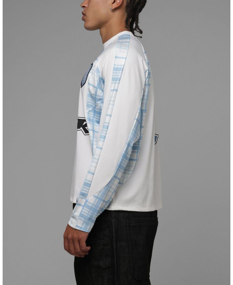 Men's World Wide Graphic Long-Sleeve Crew Neck Jersey