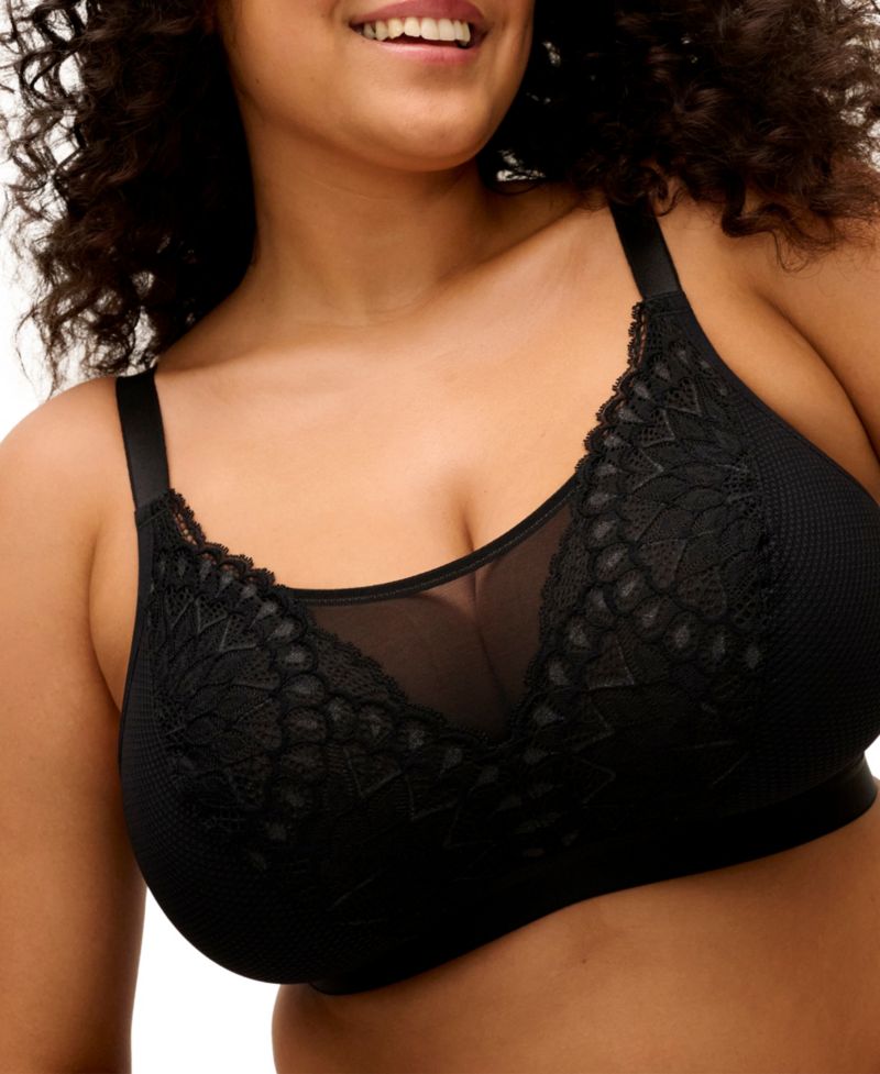 Plus Size Tiernie Wireless Unlined Lace Bralette, EL303317