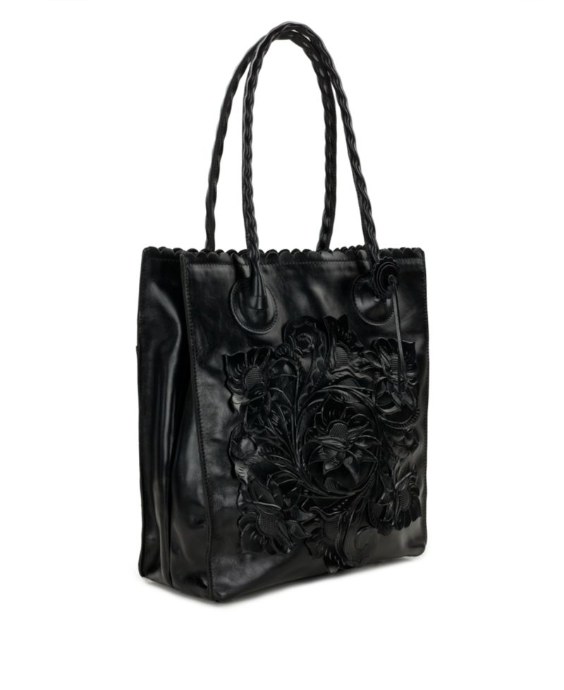 Cavo Mini Tooled Leather Applique Tote Handbag