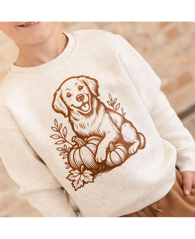 Boys' 4-20 Golden Retriever Harvest Fleece Sweatshirt