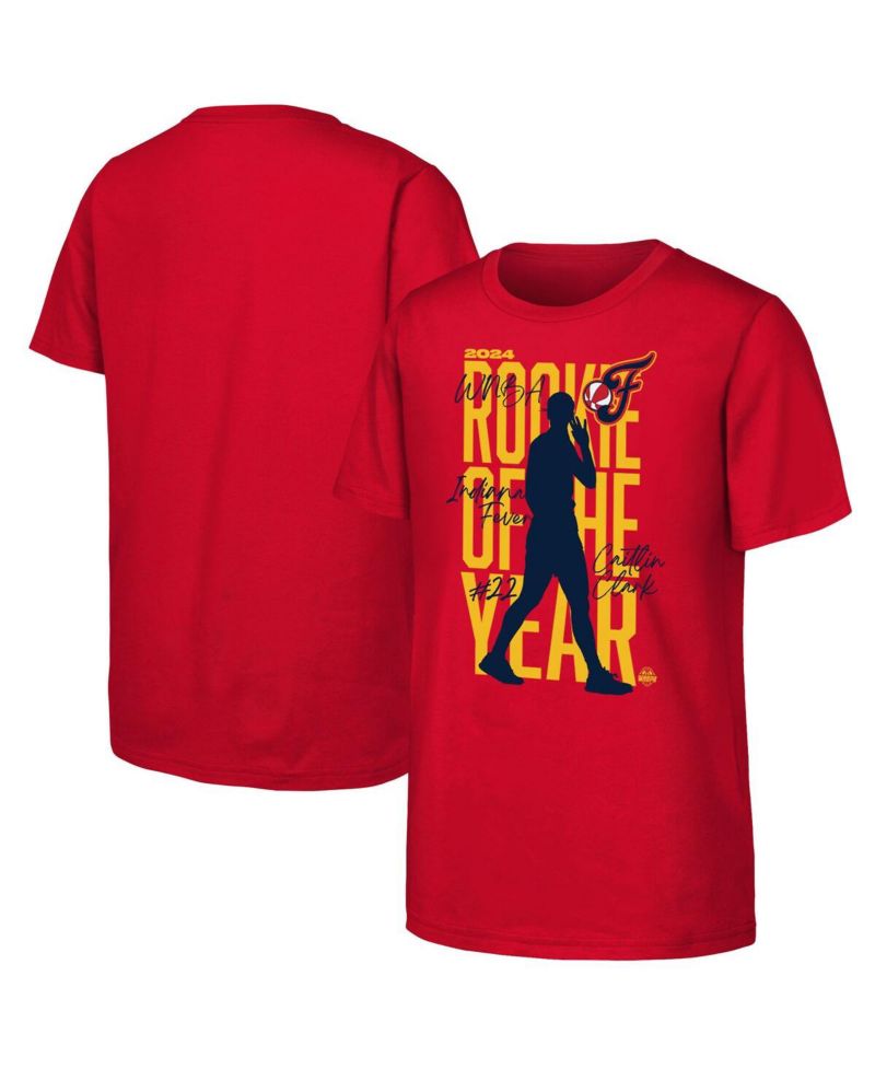 Big Boys and Girls Red Caitlin Clark Indiana Fever 2024 WNBA Rookie of the Year T-Shirt