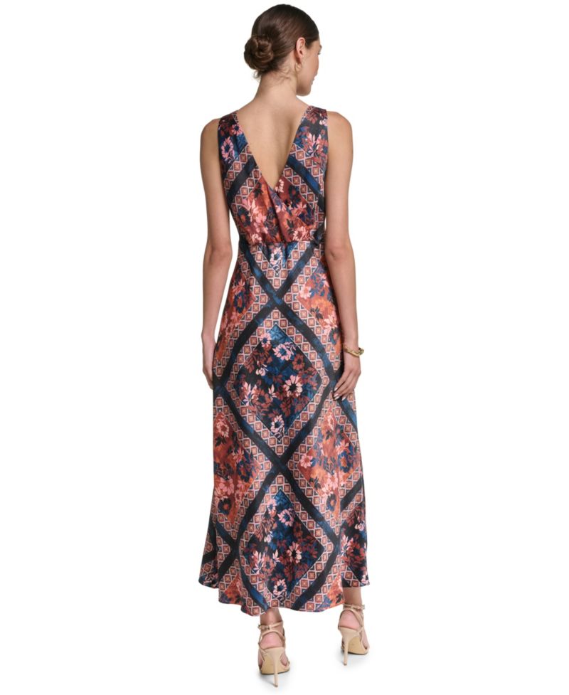 Women's Printed Satin Dress