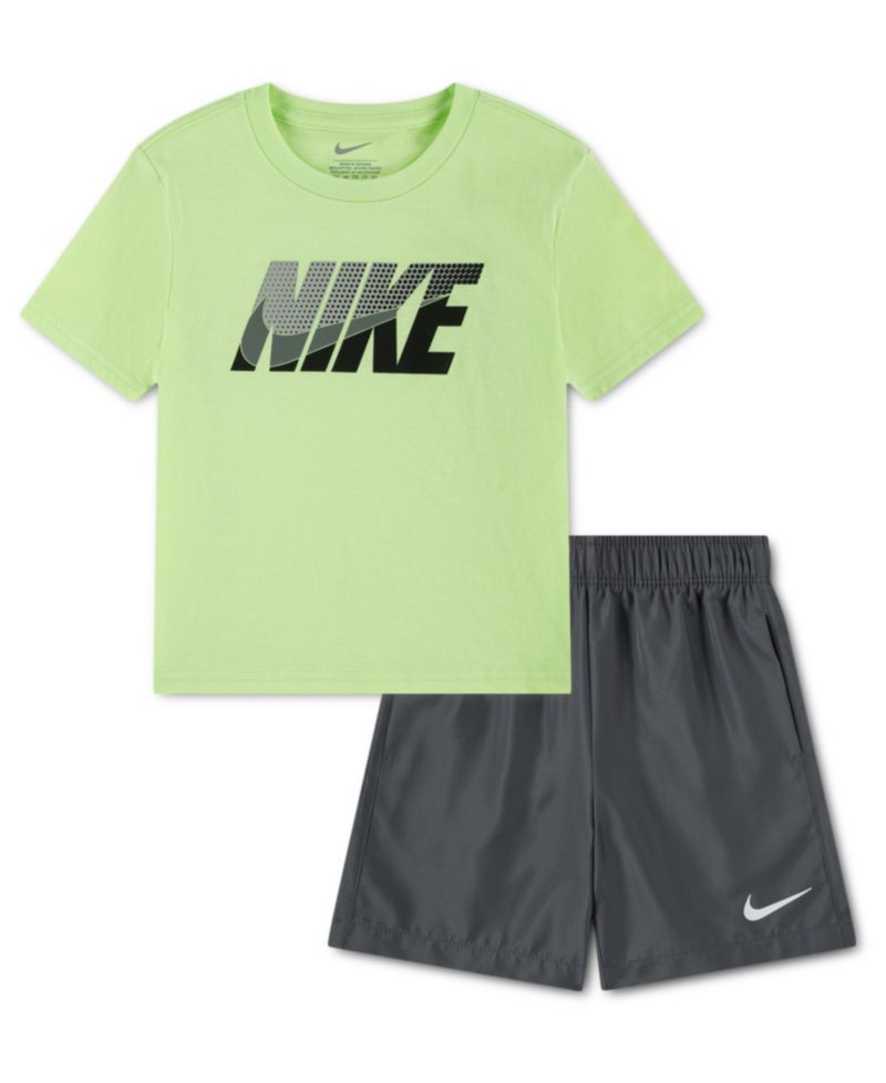 Boys' 2T-7 Crewneck T-Shirt and Woven Shorts, 2-Piece Set