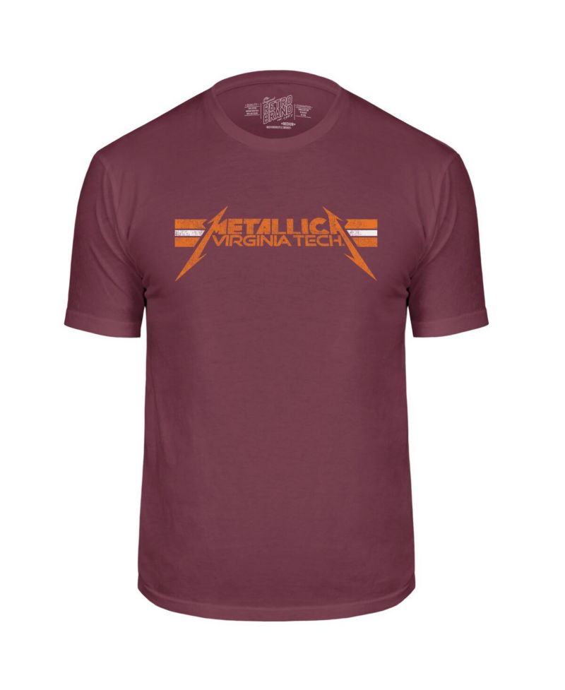 Men's Maroon Virginia Tech Hokies Metallica Retro T-Shirt