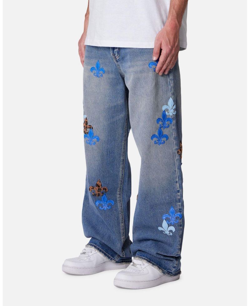 Men's Ultra Baggy Fleur Patch Jeans