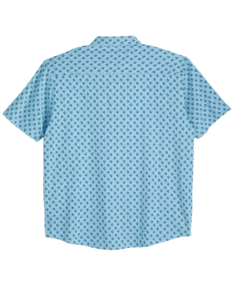 Men's Short-Sleeve Mirco Print Shirt