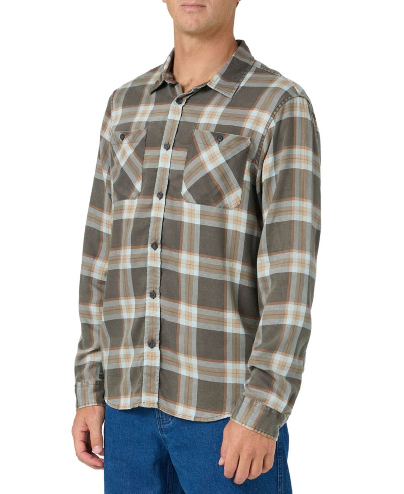 Men's Print Long-Sleeve Flannel Shirt
