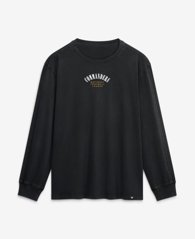 Men's Black Washington Commanders Relaxed Fullback Drive Long Sleeve Fashion T-Shirt