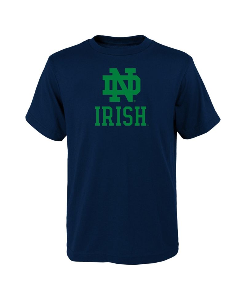 Big Boys and Girls Navy Notre Dame Fighting Irish Primary Logo T-Shirt