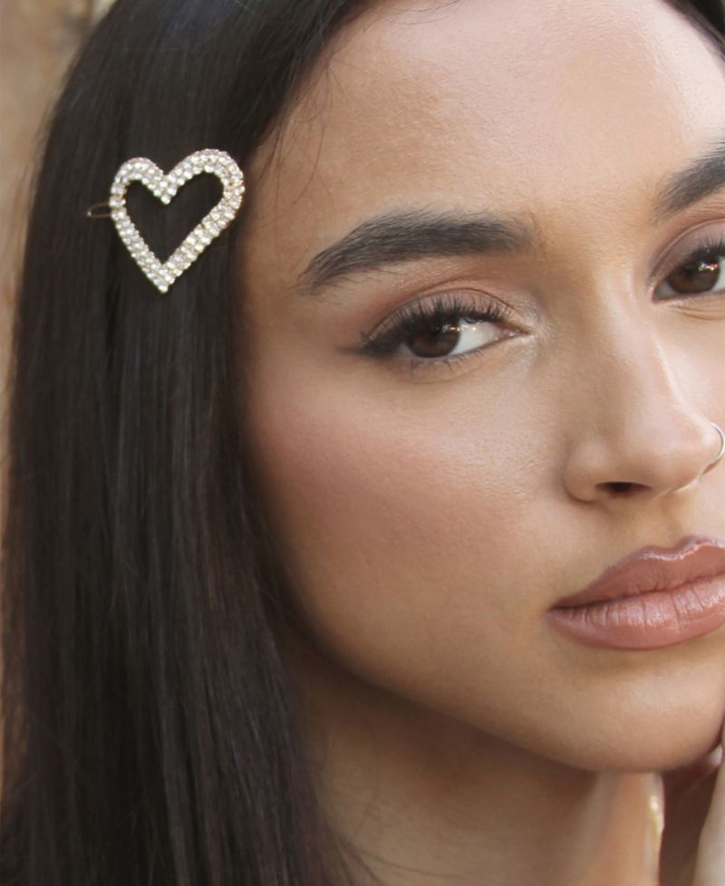 Aphrodite Heart Crystal Barrette Set