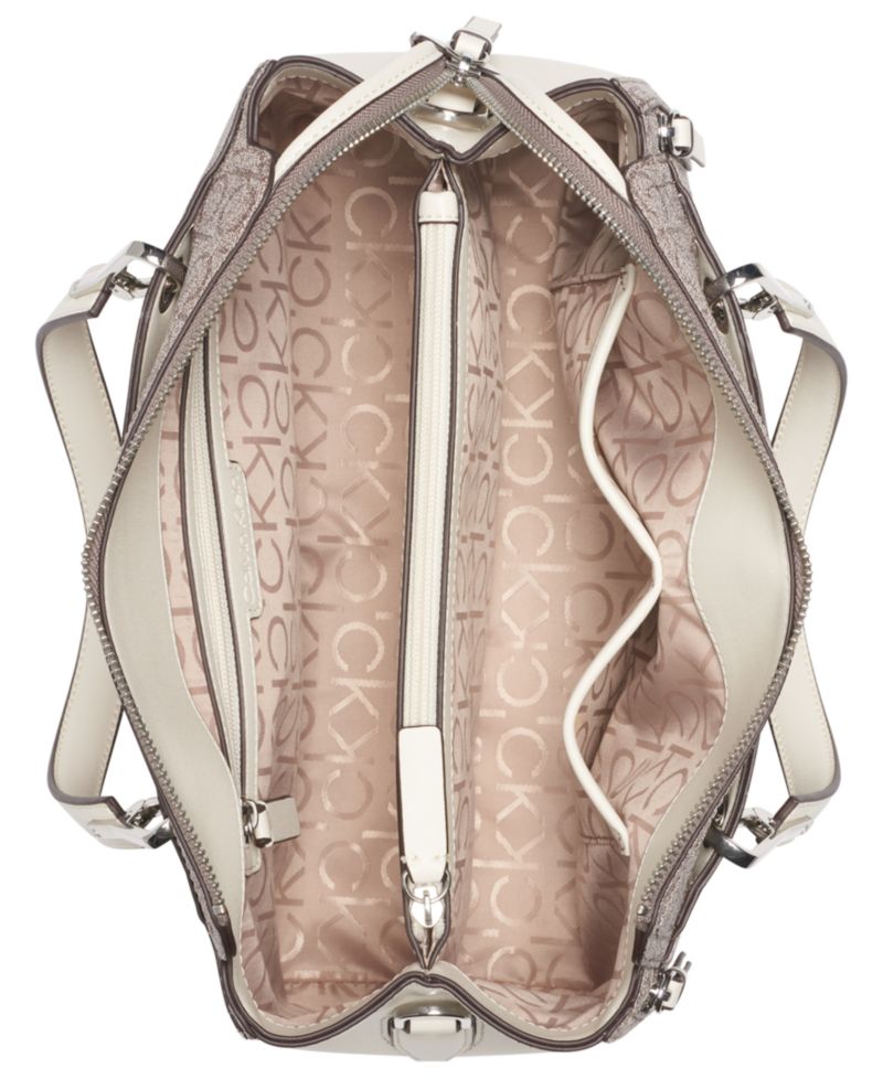 Garnet Signature Triple Compartment Top Zipper Satchel