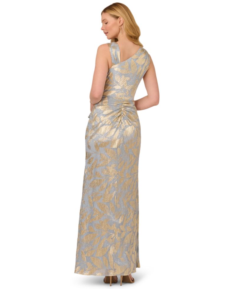 Women's Asymmetric Metallic Mermaid Gown