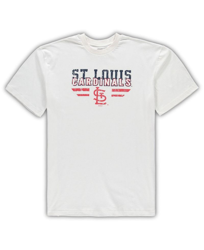 Men's White, Navy St. Louis Cardinals Big and Tall Pinstripe Sleep Set