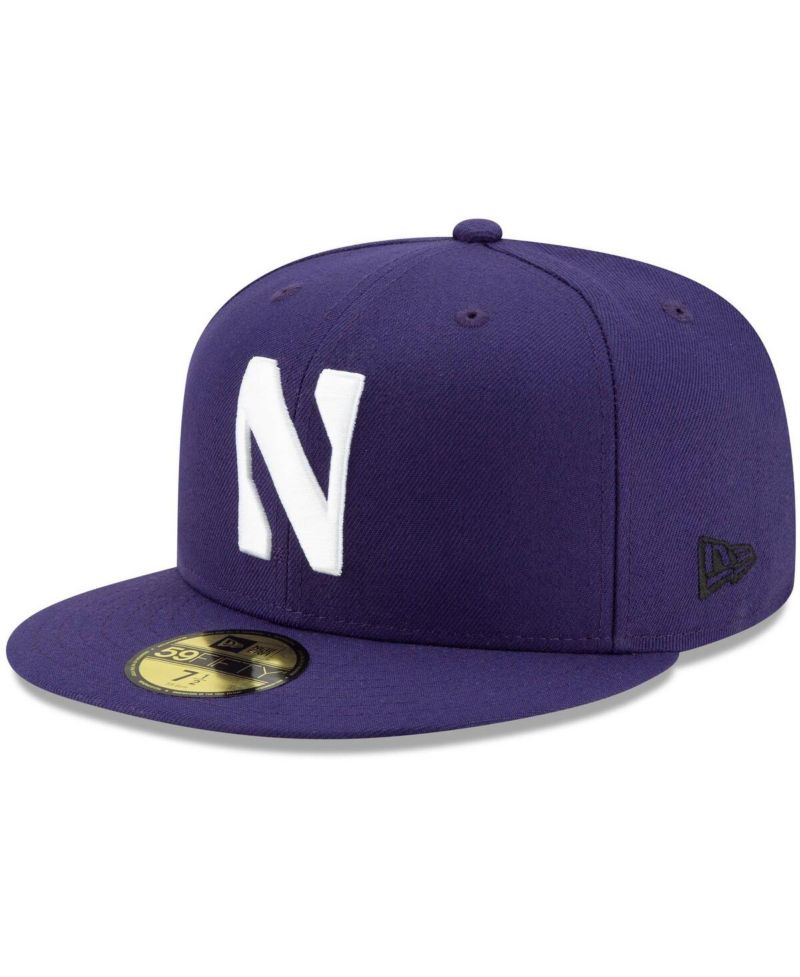 Men's Purple Northwestern Wildcats Primary Team Logo Basic 59FIFTY Fitted Hat