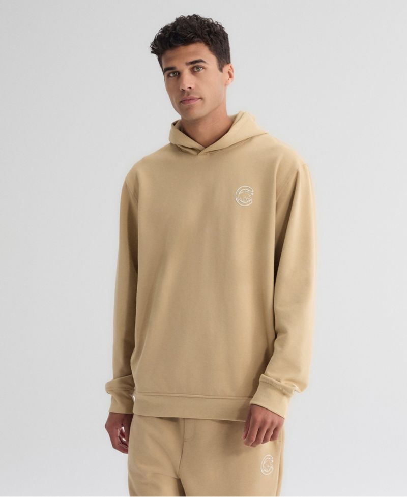 Men's Khaki Chicago Cubs Clutch Tri-Blend Hoodie