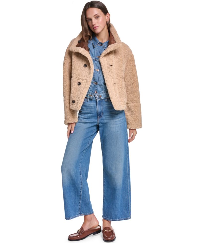 Women's Reversible Faux Shearling Jacket