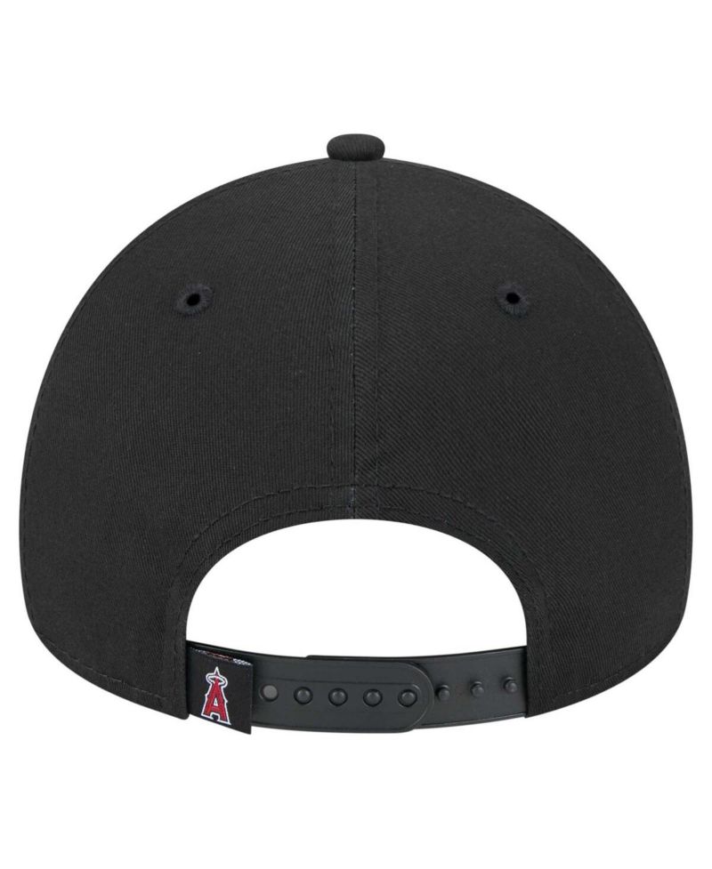 Men's Black Los Angeles Angels 9FORTY A-Frame Adjustable Hat