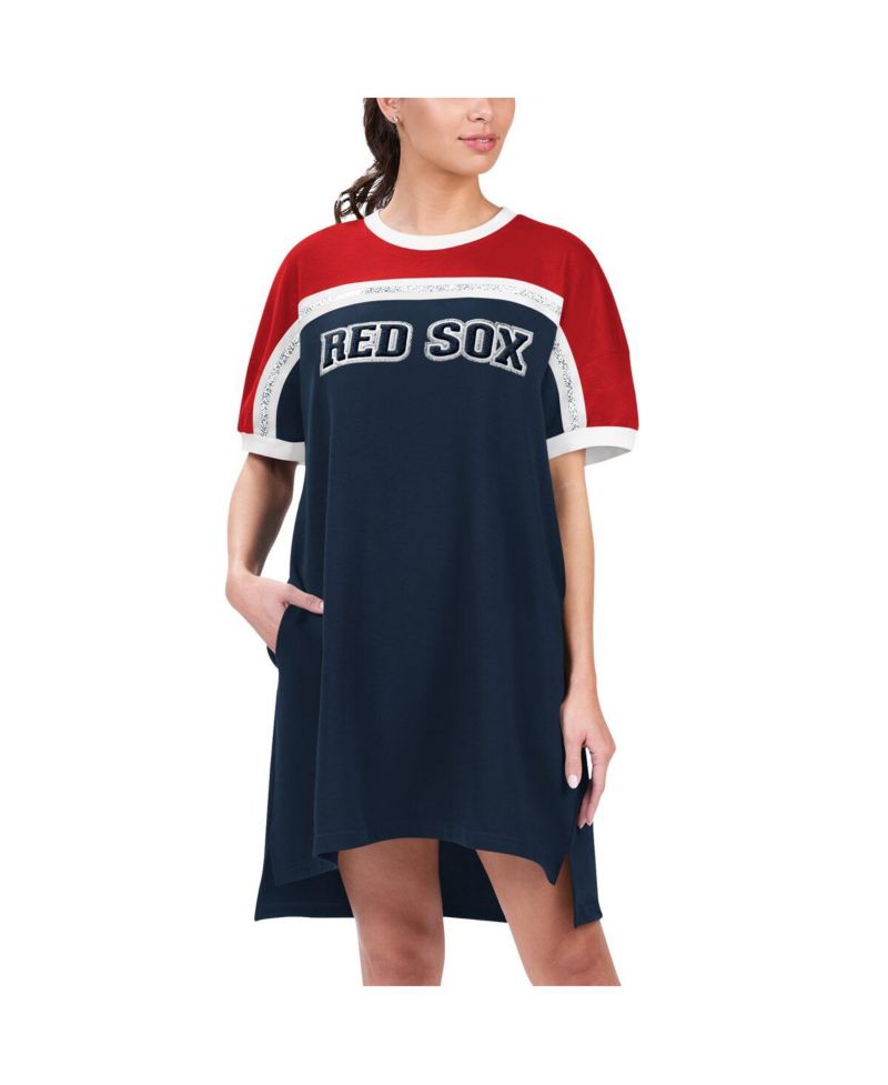 Women's Navy/Red Boston Red Sox Circus Catch Sneaker Dress