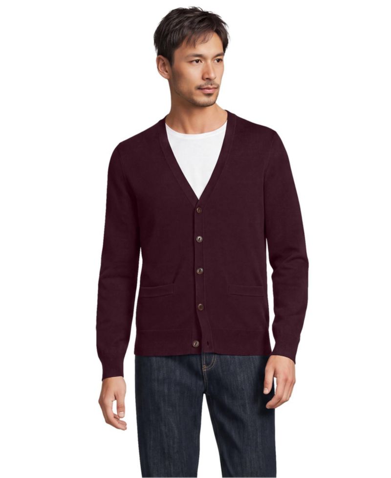 Men's Fine Gauge Cotton Cardigan