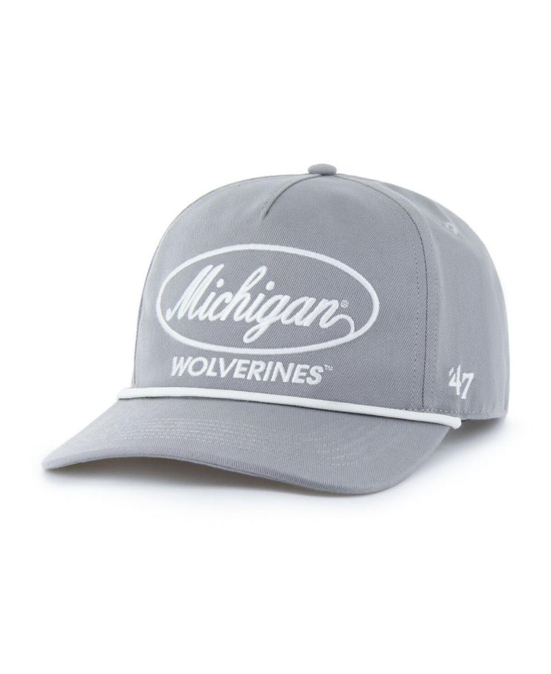 Men's Gray Michigan Wolverines Contemporary Basics Foundational Rope Hitch Adjustable Hat