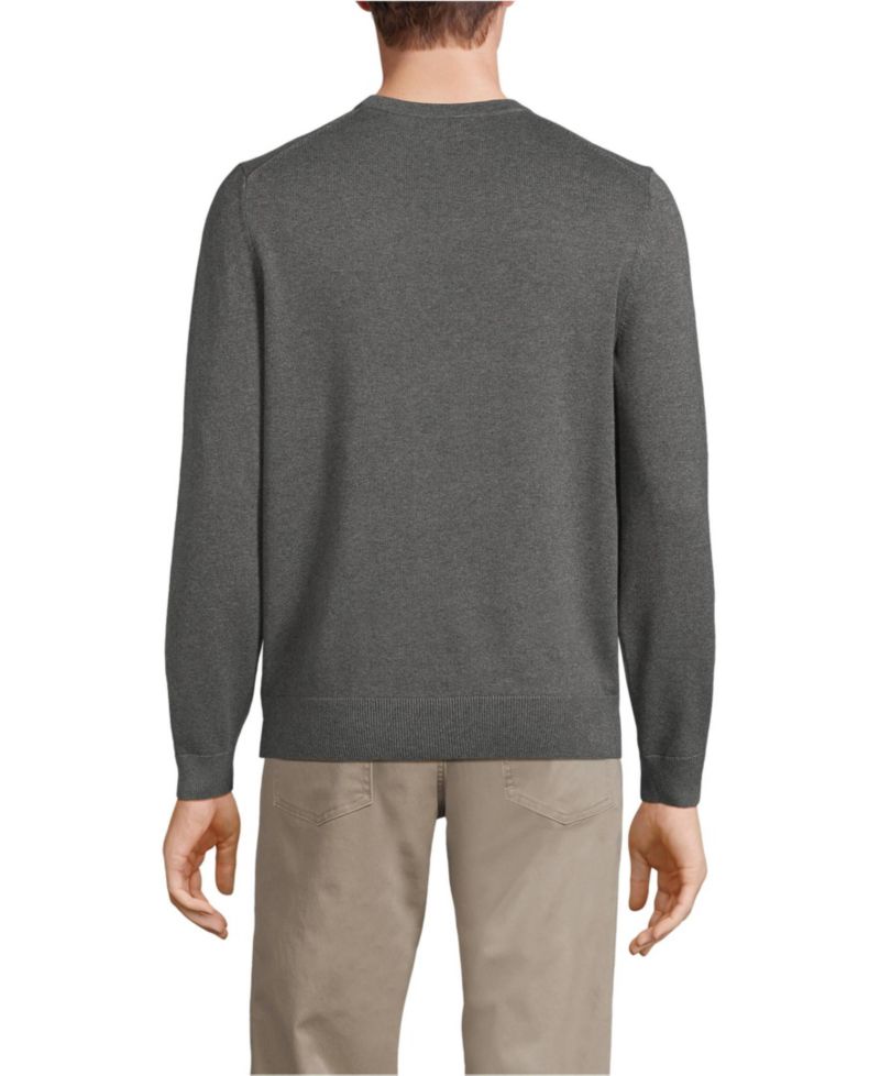 Men's Fine Gauge Cotton Crew Neck Sweater