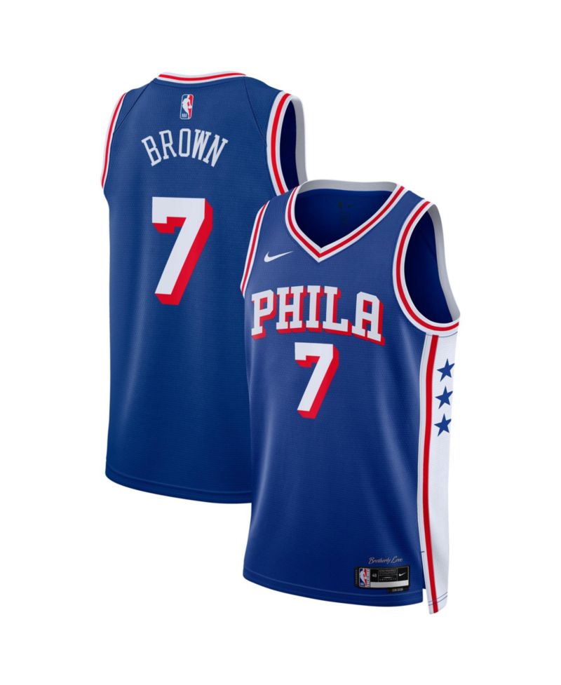 Men's and Women's Jaylen Brown Royal Philadelphia 76ers Swingman Jersey - Icon Edition