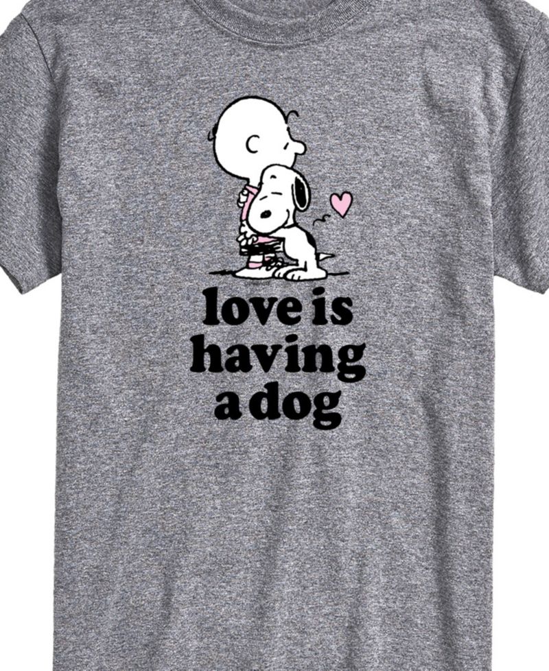 Men's Peanuts Love Is Having a Dog Short Sleeve T-Shirt