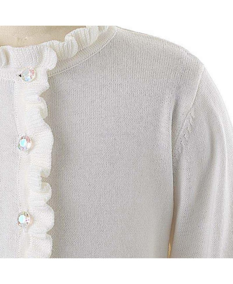 Girls' 2-14 Frill Cardigan