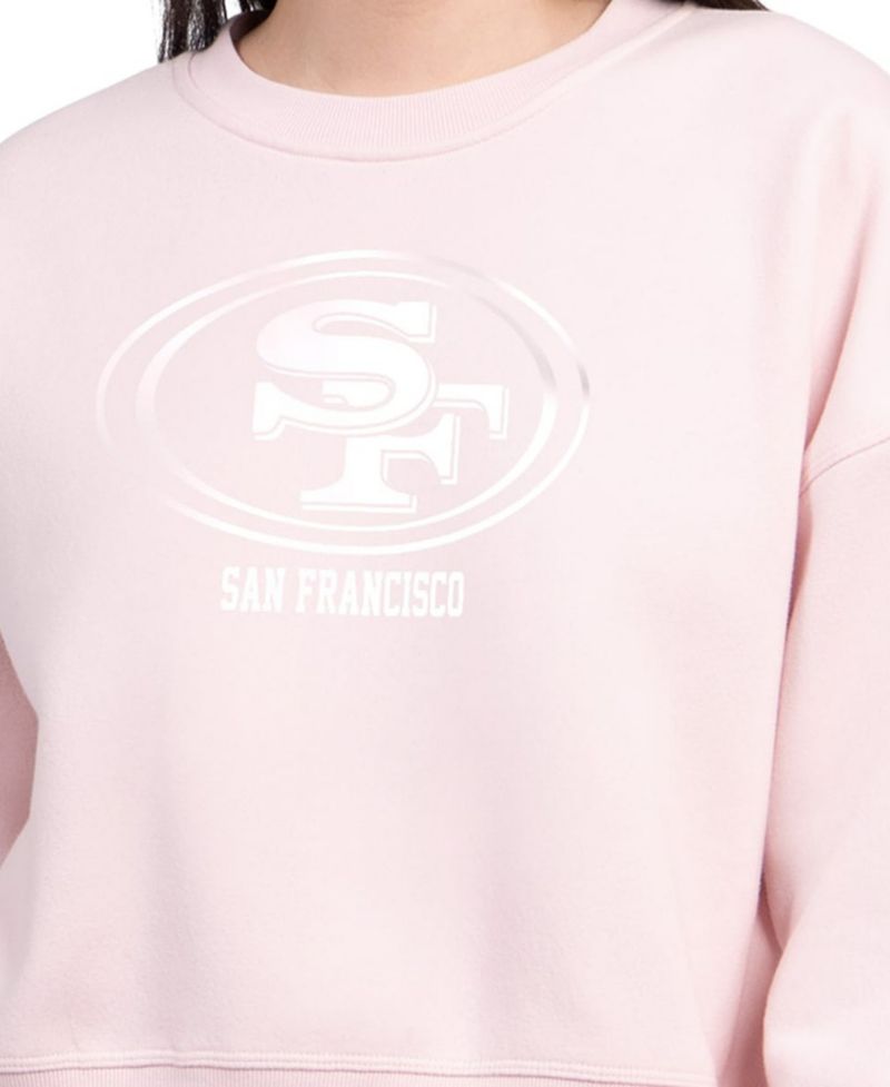 Women's Light Pink San Francisco 49ers Travel Pastels Boxy Fleece Sweatshirt
