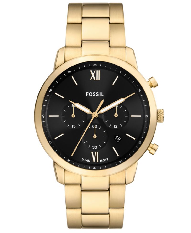 Мужские часы Neutra Chronograph из нержавеющей стали золотистого цвета, 44 мм
