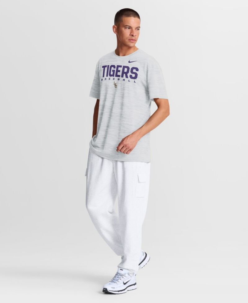 Men's White LSU Tigers Dugout Velocity Dri-FIT T-Shirt