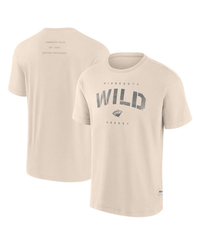 Men's Cream Minnesota Wild Elements Weathered Tonal Future Ground T-Shirt