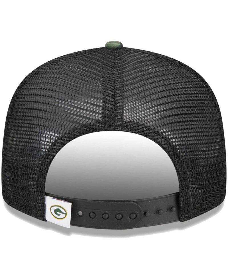Big Boys and Girls Camo Green Bay Packers Main Trucker 9FIFTY Snapback Hat