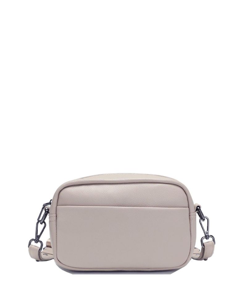 Avery Pebble Leather Camera Bag Structured Crossbody Purse with Wide Strap