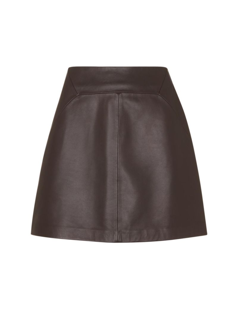 Women's Leather A Line Skirt