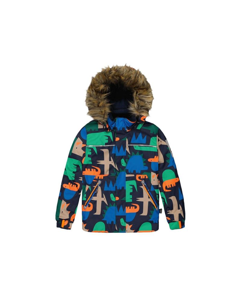 Little and Big Boy (6-8) Two Piece Discover Snowsuit Dinosaur Print