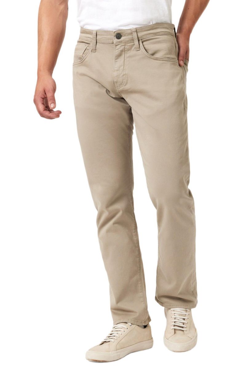 Men's Matt Relaxed Straight Leg In Sand Casual Twill