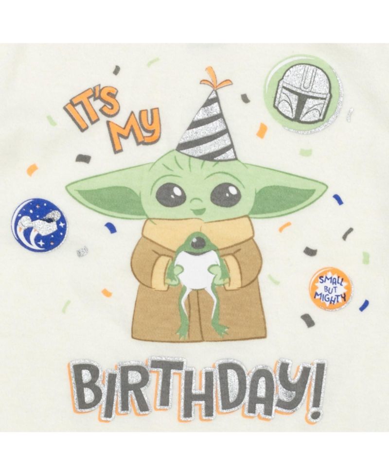 Baby Boys Yoda Pullover T-Shirt Diaper Cover and Hat 3 Piece Outfit Set