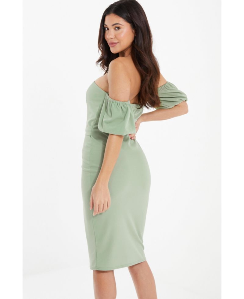 Women's Scuba Crepe Bardot Dress